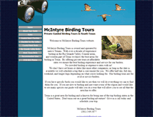 Tablet Screenshot of mcintyrebirdingtours.com